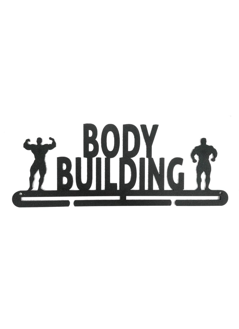 RUNWYND Body Building Medal Hanger - Black (38 cm x 15 cm)