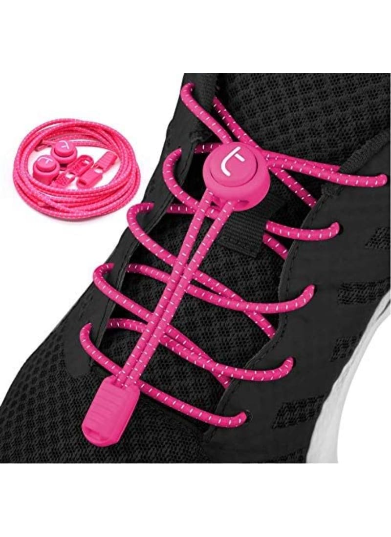 Tannlines No Tie Laces - Elastic Lacing System for Sports Shoes ( Pink )