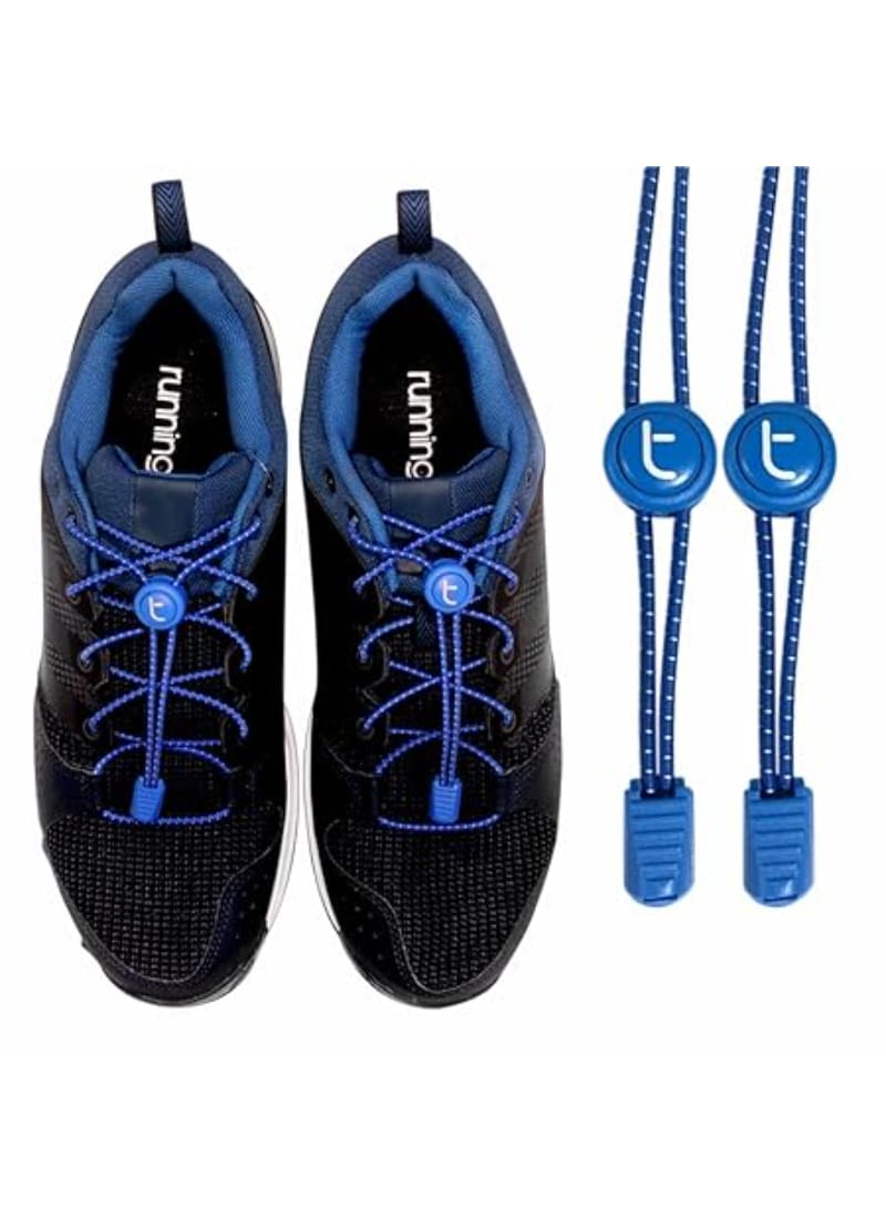 Tannlines No Tie Laces - Elastic Lacing System for Sports Shoes ( Royal Blue )