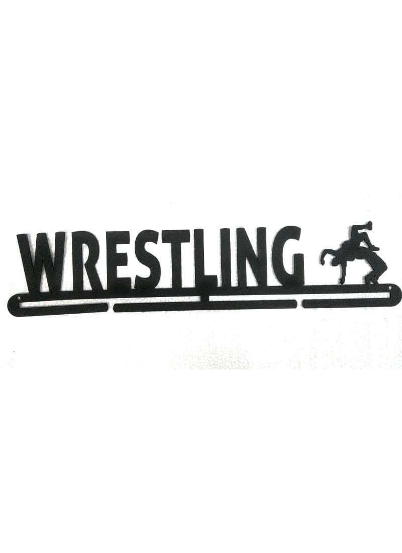 RUNWYND Wrestling Medal Hanger - Black (51 cm x 13 cm)