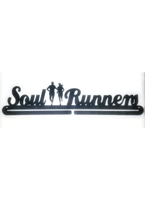 RUNWYND Soul Runners Medal Hanger - Black (38 cm x 9 cm)