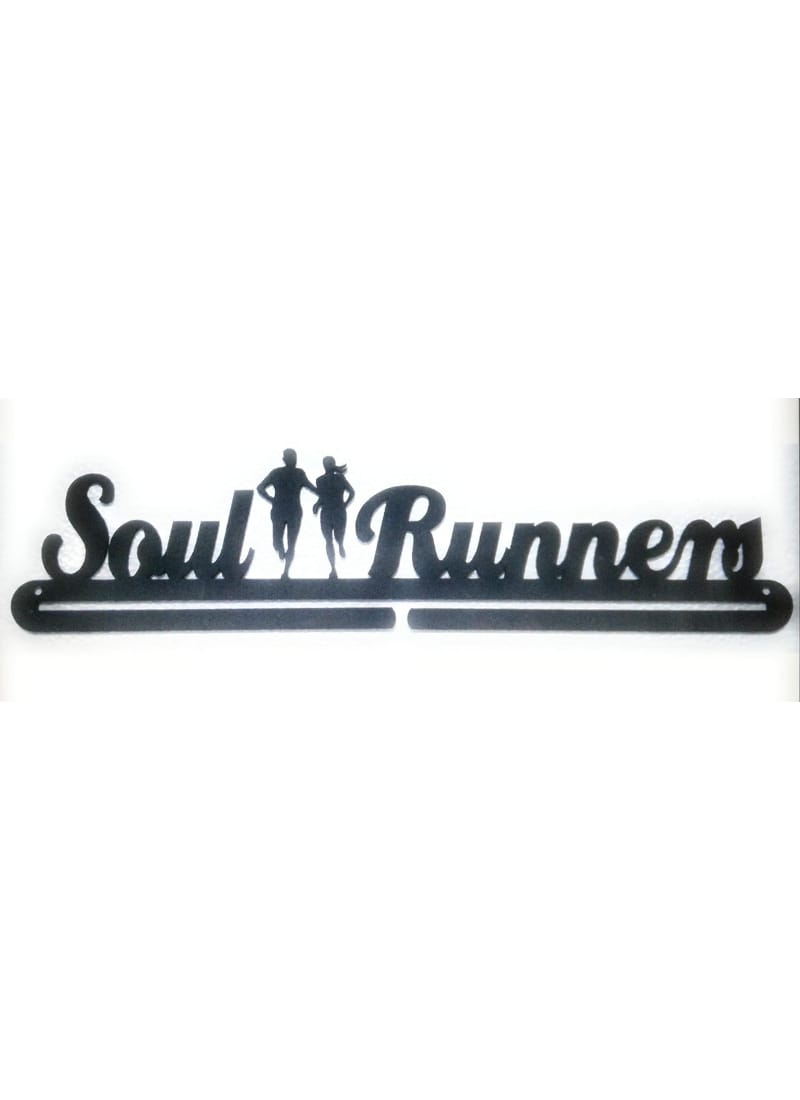 RUNWYND Soul Runners Medal Hanger - Black (38 cm x 9 cm)