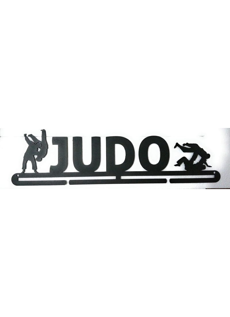 RUNWYND Judo Medal Hanger - Black (48 cm x 11 cm)