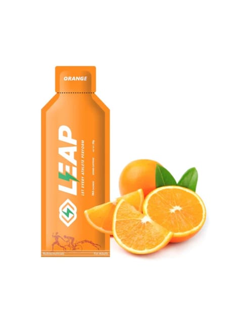 Leap Energy Gel for Runners, Cyclists & Athletes -Natural Ingredients for Quick Energy & Easy Digestion - (Orange)