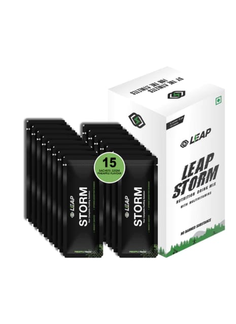 Leap Storm (Pineapple Flavor): Pack of 15 (32 g each)