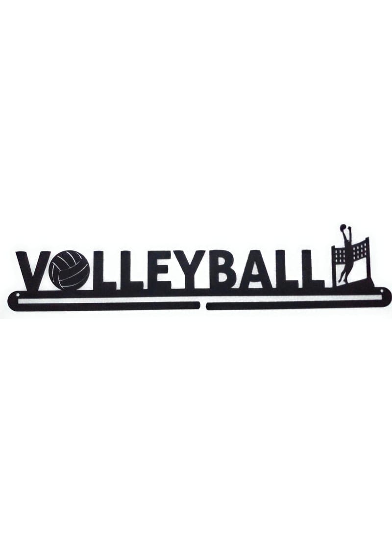 RUNWYND Volleyball Medal Hanger - Black (56 cm x 12 cm)