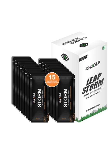 Leap Storm (Orange Flavor): Pack of 15 (32 g each)