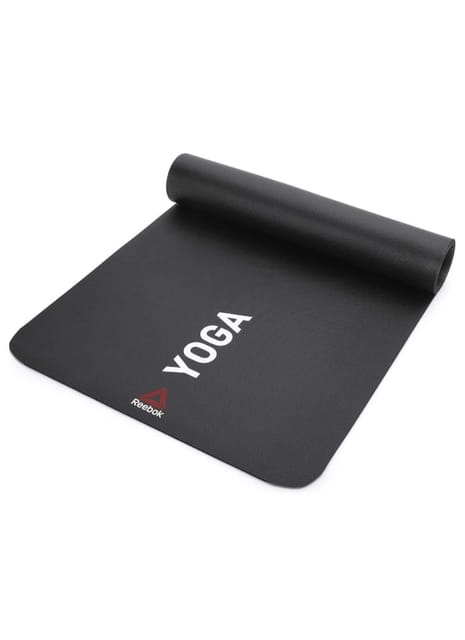 Reebok PVC Studio Fitness Training Yoga Mat, 4 MM (Black)