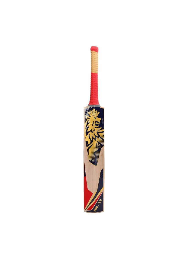 Puma Mens RCB JNR City Cricket Bat, Navy-Flame Scarlet