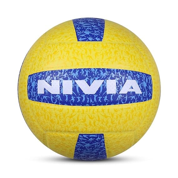 Nivia G-2020 Rubber Volleyball, (Yellow and Blue) Standard Size