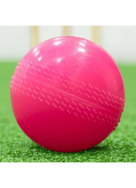 Fitfix® Synthetic PVC Practice Cricket Ball/Wind Balls (85-90 GMS) for - Indoor & Outdoor Street & Beach Cricket Wind Ball Pack of 6 ps (Pink)