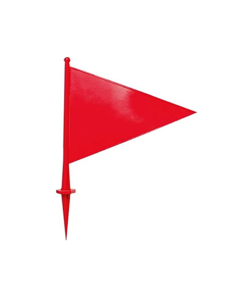 Fitfix® Boundary Flag for Marking for All Sports Cricket, Football etc (Color May Vary) - Set of 10 Red Colour