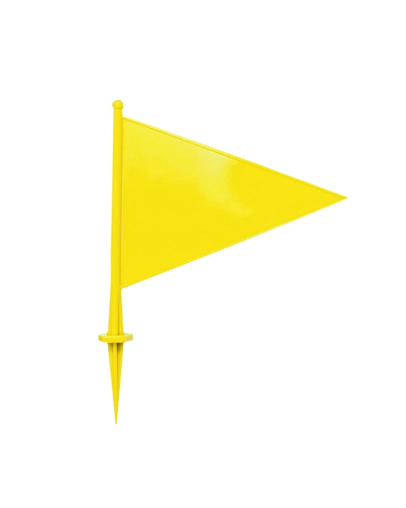 Fitfix® Boundary Flag for Marking for All Sports Cricket, Football etc (Color May Vary) - Set of 10 Yellow Colour
