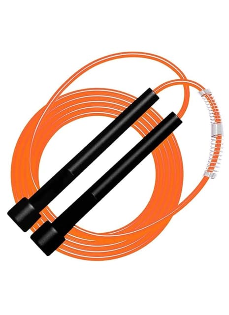 PLAYFITZ Power Skipping Fitness Rope & Gym skipping Rope for Men & Women Jump Rope for Workout & Exercise Sports Fitness Adjustable Jump Rope for Speed Skipping Lightweight (ORANGE)
