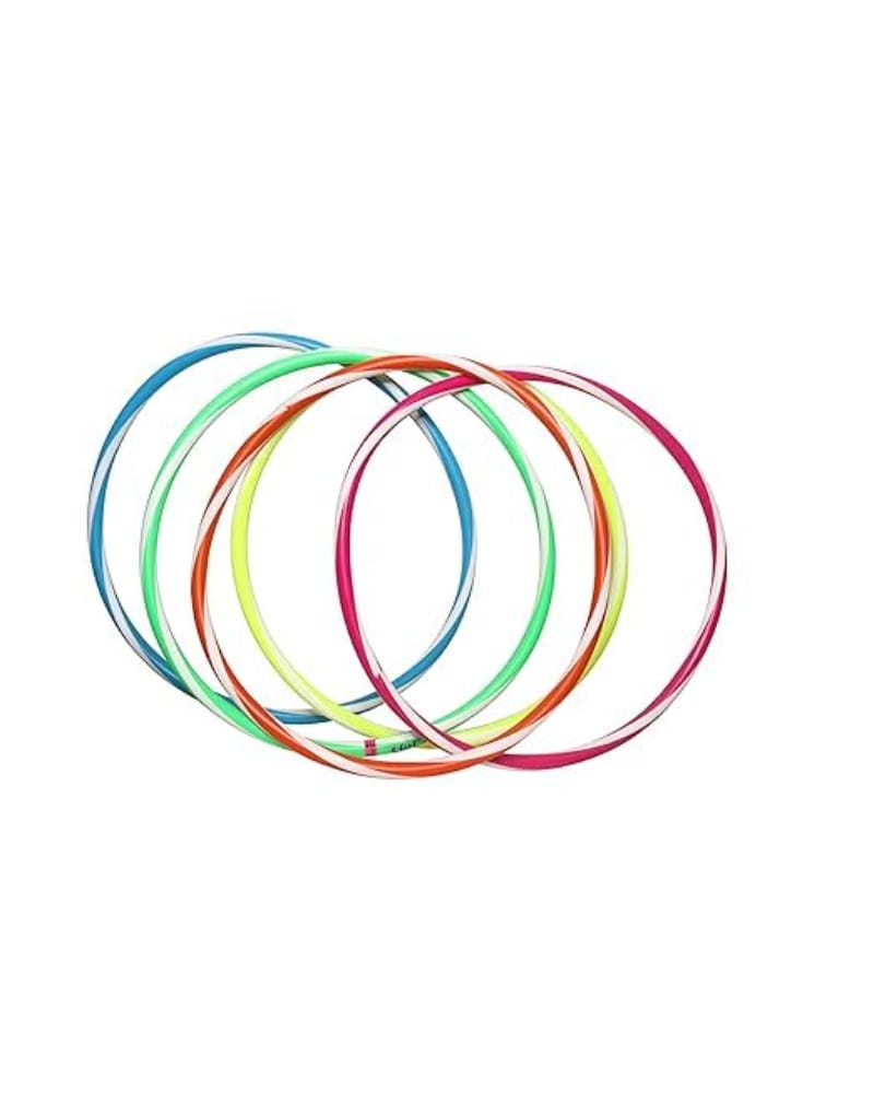 FitFix® Dual Colour Fusion Seamless Joint Premium Helix Sports Fitness Hula Hoop - Experience The Perfect Blend of Fun and Fitness Spiral Colour 22 INCH -2 PS