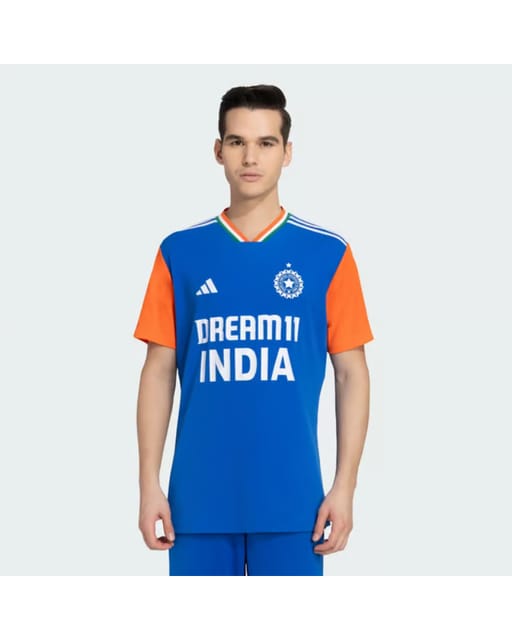 ADIDAS FW24 INDIA CRICKET T20 INTERNATIONAL FAN JERSEY JN3145