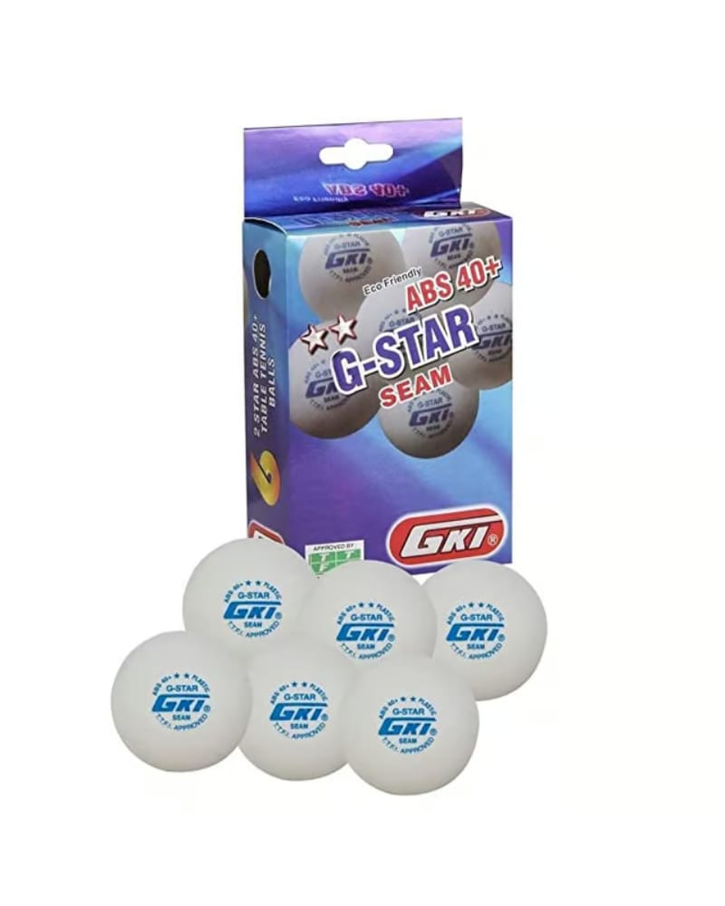 GKI G-Star Plastic, ABS Table Tennis Ball, (White) Standard Size