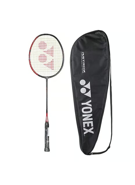 YONEX Graphite Badminton Racquet Smash ( Black Flash Red , G4 , 73 Grams , 28 lbs Tension) Black Flash Red