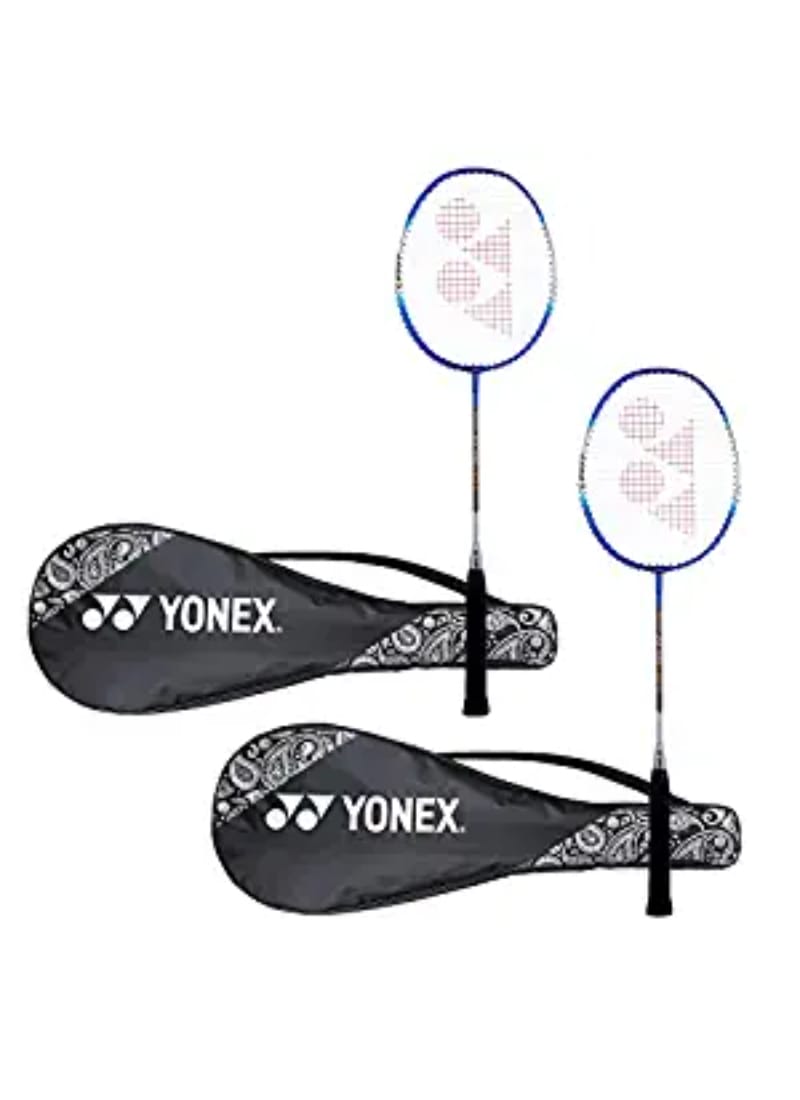 Yonex ZR 100 Light Aluminium Badminton Racquet Pack of 2 with Full Cover | Made in India Blue