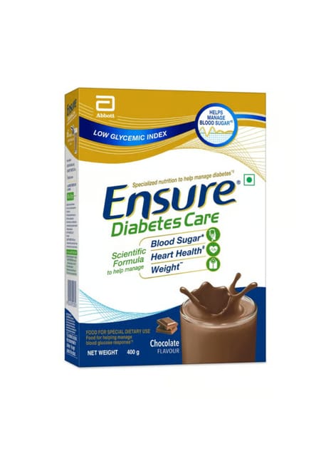Ensure Diabetes Care- Nutrition to Help Control Blood Sugar Levels- 400 gm Box (Chocolate Flavour).
