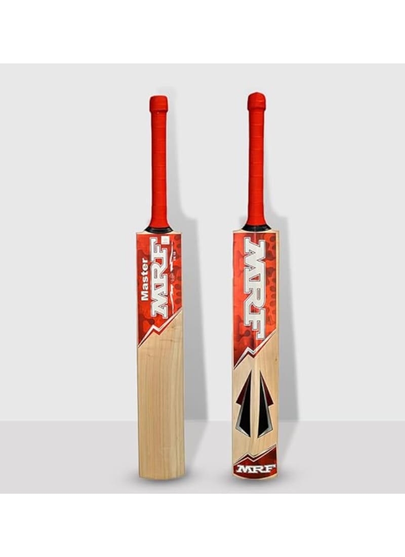 MRF Kashmir Willow Master Cricket Bat. | Ideal for Beginners, Training, Coaching, Academy, Tournament, Matches | (Size-6)