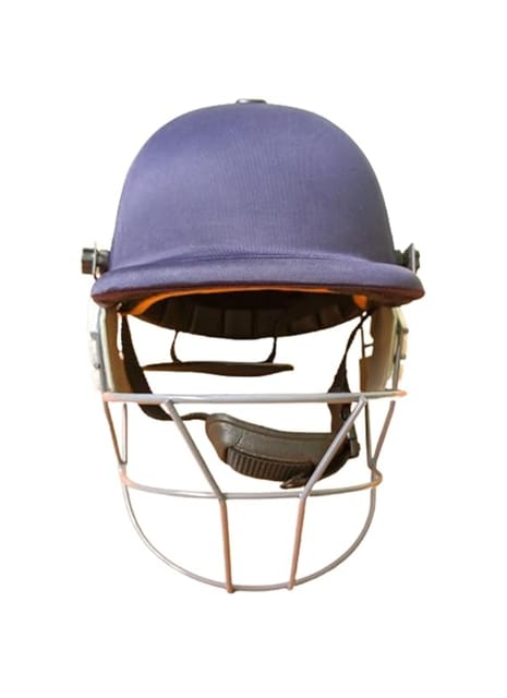 MRF Cricket Helmet Master, Light Weight, Steel Grill, Polymer Shell, for Batting, Fielding, Wicket-keeping, Training, Coaching, Matches (Small, Navy)