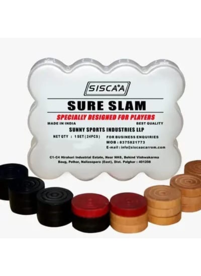 SISCAA Sure SLAM Carrom Coin Premium Tournament Coin