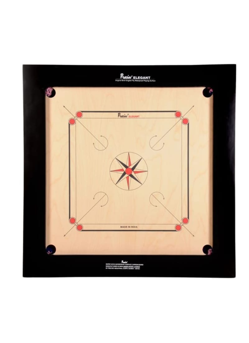 Precise Carrom Bulldog Board ELEGANT® SERIES Bulldog Game Board with Coin, Striker and Powder