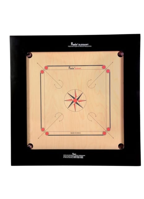 Precise Carrom Jumbo Board ELEGANT® SERIES Jumbo Game Board with Coin, Striker and Powder