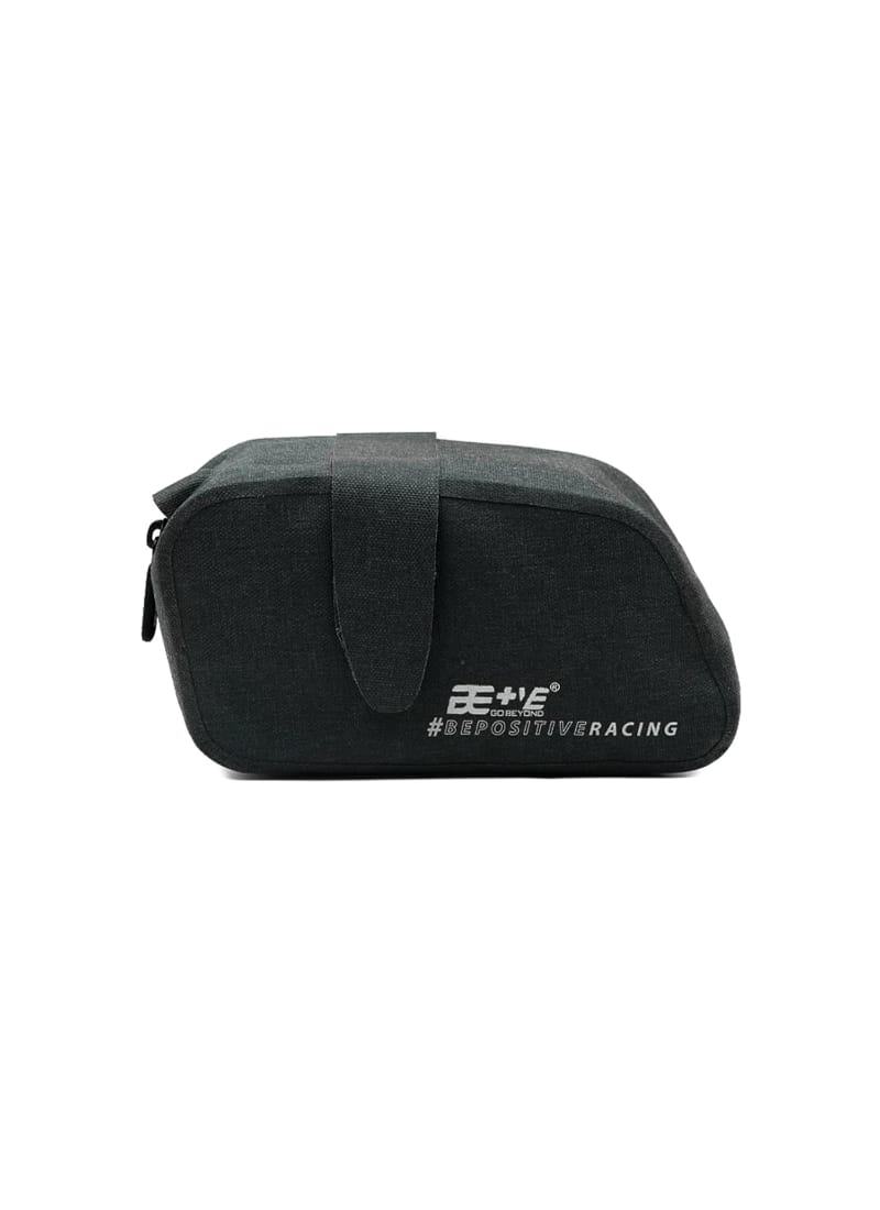 BePositive BE+VE B-Soul Bicycle Saddle Zipper Bag 600D Nylon Fabric with TPU Coating | Water-Resistant, Lightweight, Easy Installation, Removal & Built to Last | (Black)