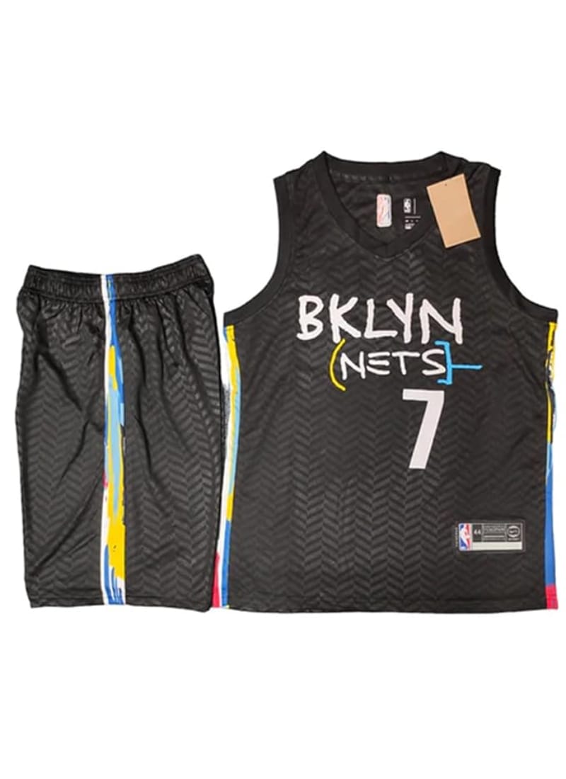 AASHRAY Basketball Replica NBA Brook*lyn BK*LYN Nets Swingman Durant 7 Player Version Quality Vest Sleeveless Jersey Shorts for Mens Womens Youth Boys