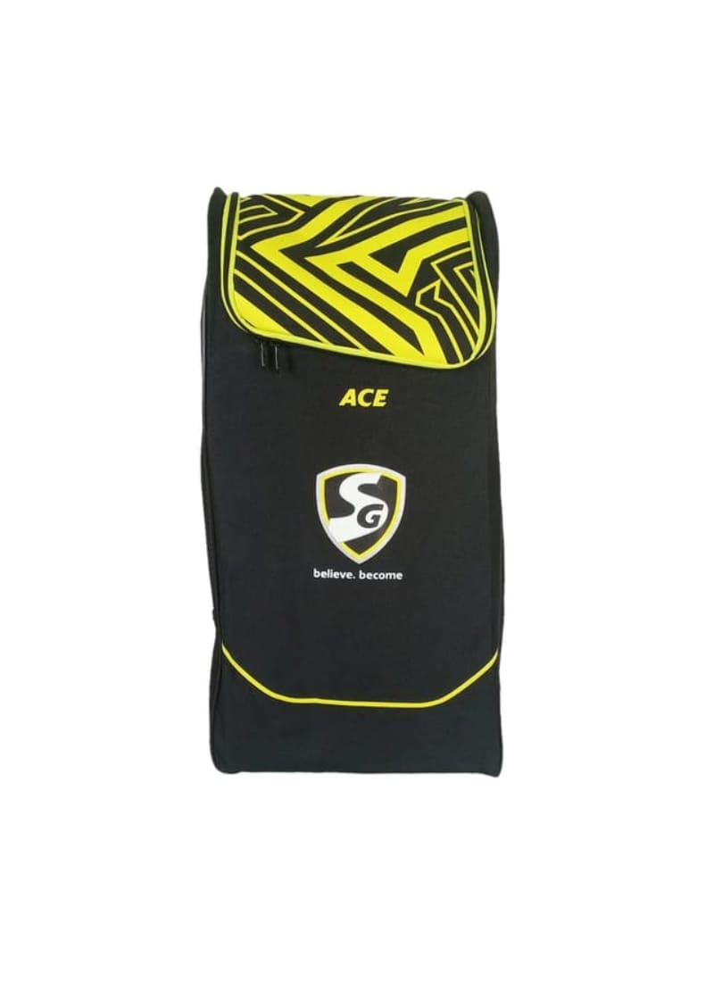 SG Ace Duffle Cricket Kitbag - Large (Black/Yellow)