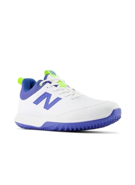 New Balance CK 4020 R5 Rubber Sole Cricket Shoes, White Blue