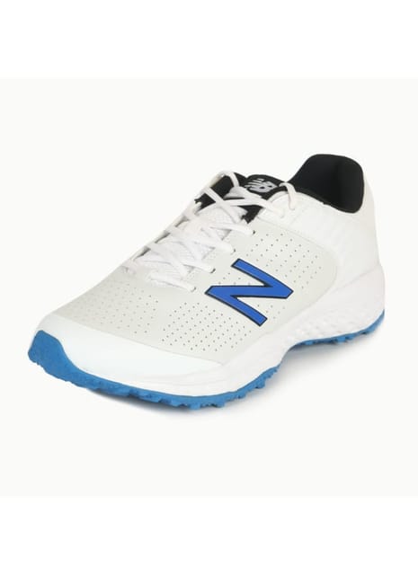 New Balance CK 4020 Rubber Spike Cricket Shoes - ( Size: 8 UK, White/Blue )