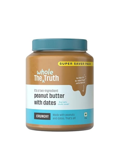 The Whole Truth Unsweeted Crunchy Peanut Butter 325g