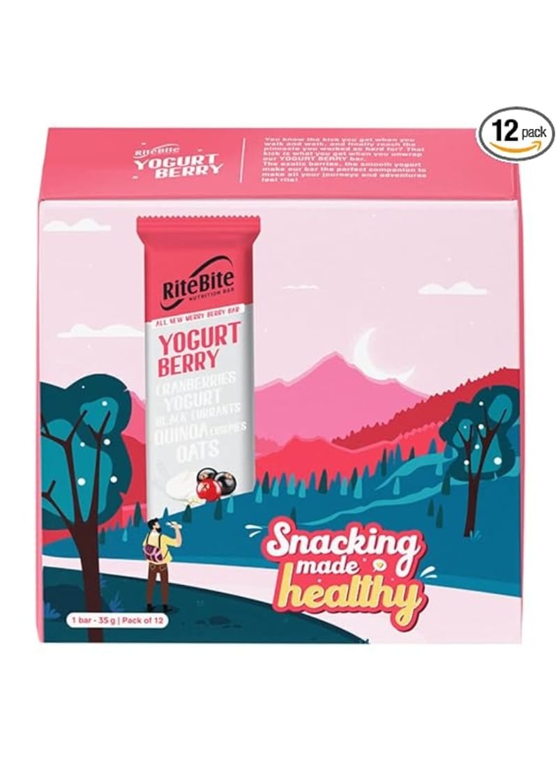 RiteBite Yoghurt Berry Bar 420g - Pack of 12