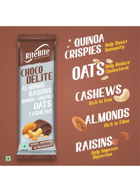 RiteBite Choco Delite Bars 480g - Pack of 12