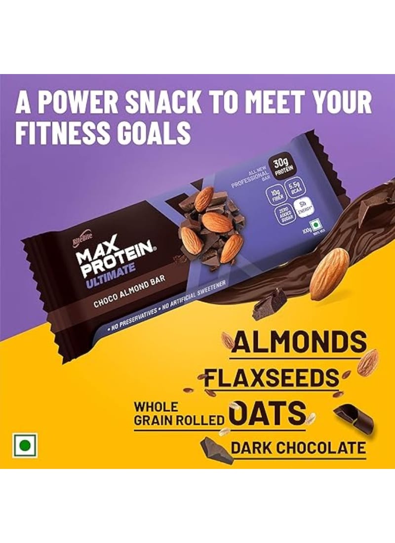 RiteBite Max Protein Ultimate Choco Almond Bars 600g - Pack of 6 (100g x 6)