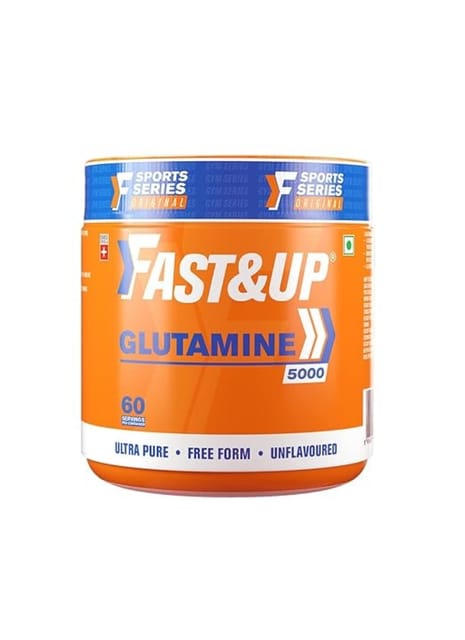 Fast&Up Glutamine Supplement - 5g Micronized L-Glutamine - Muscle growth and recovery - 30 servings - Unflavoured