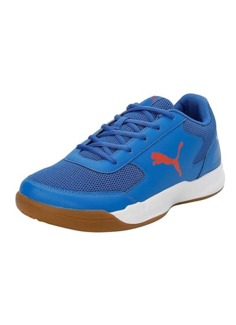 PUMA AD-COURT BADMINTON SHOES, BLUE/SUNFLOWER/WHT