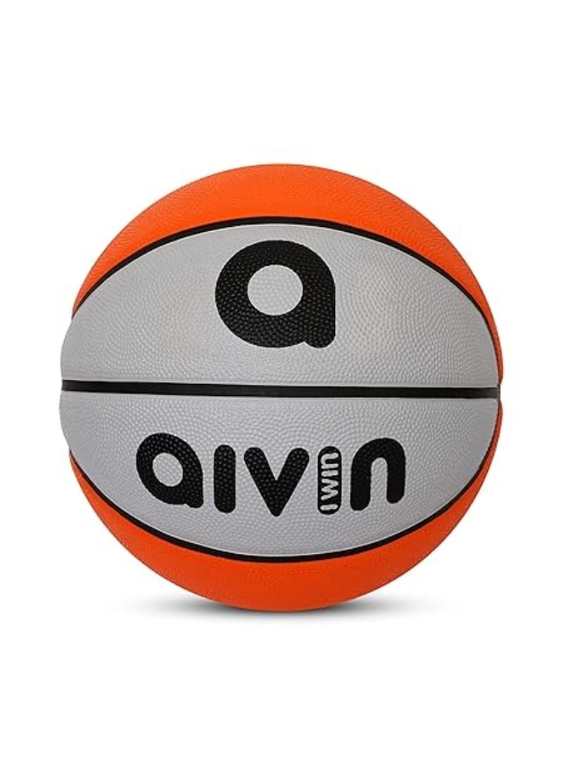 Aivin Onset Basketball  8 Panel  (Size-7, Grey/Red)