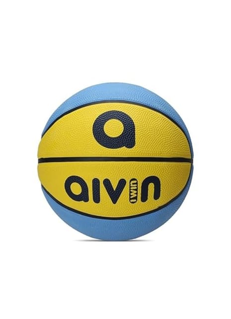 Aivin Onset Basketball  8 Panel (Size-5, Yellow/Blue)