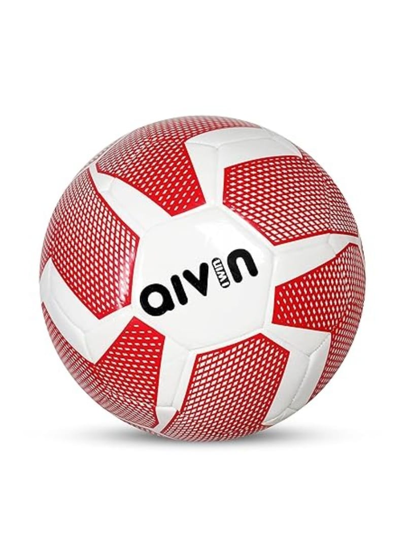 AIVIN Trend Football Machine Stitched Football  (Size-5, Red/White)