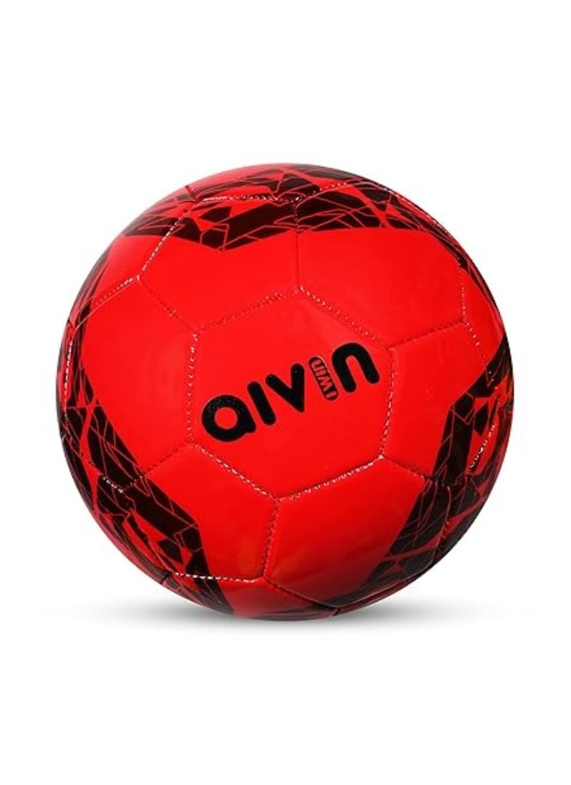 Aivin England Machine Stitched Football  (Size-5, Red)