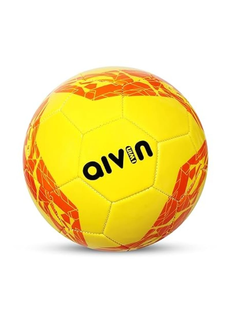 Aivin Brazil Machine Stitched Football  ( Size-5 ,Yellow)