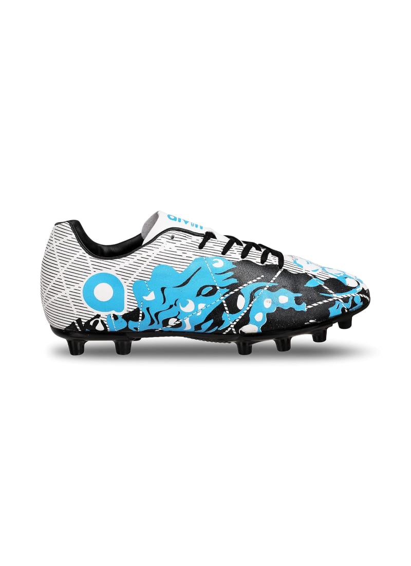 Aivin Ocean Football Stud Shoes for Men (White/Black)