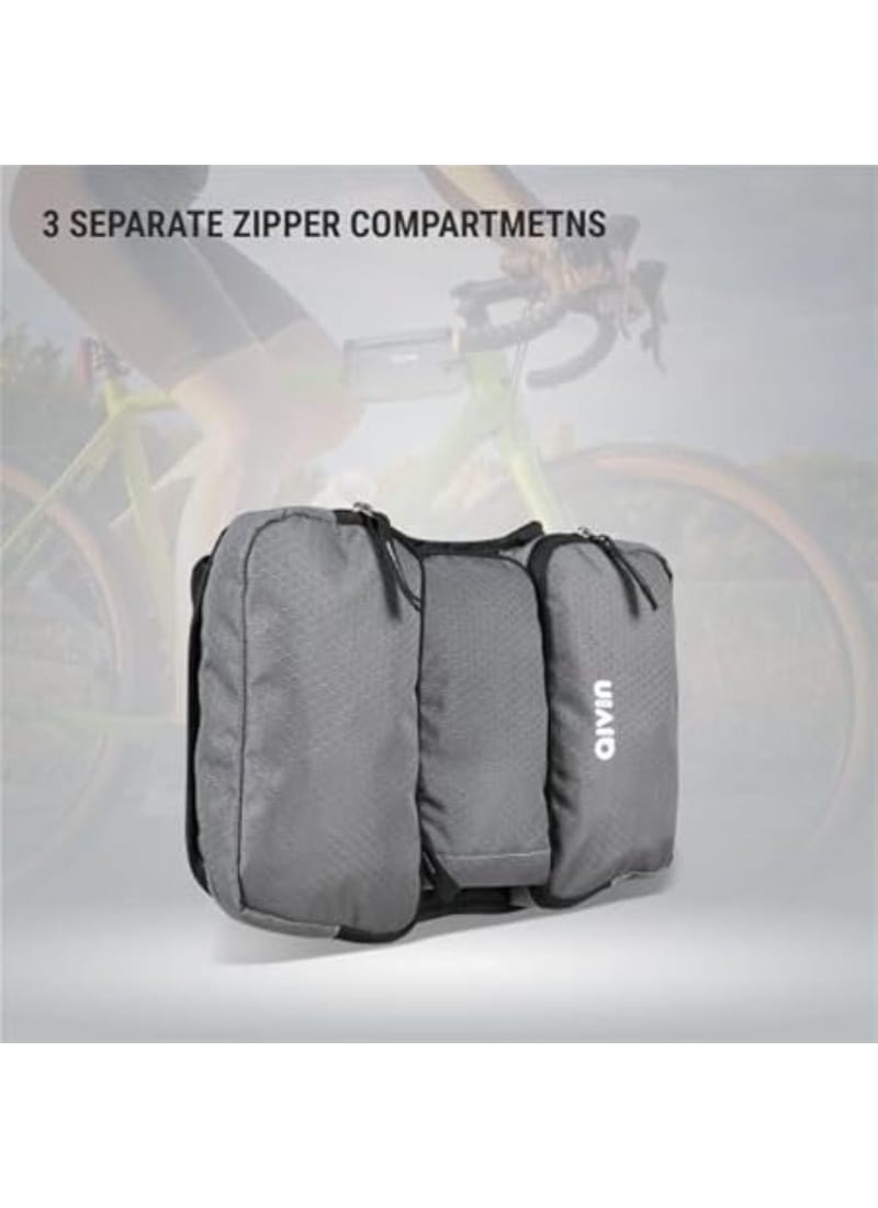 Aivin Front Frame Bike Bag for Tools and Accessories (Black/Grey)