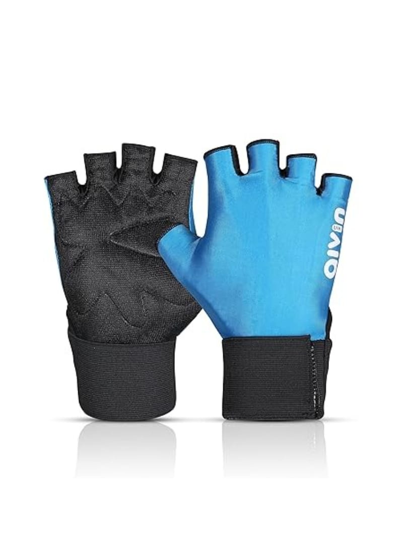 AIVIN Spectre Gym Gloves with Wrist Wrap for Men (Small, Blue)