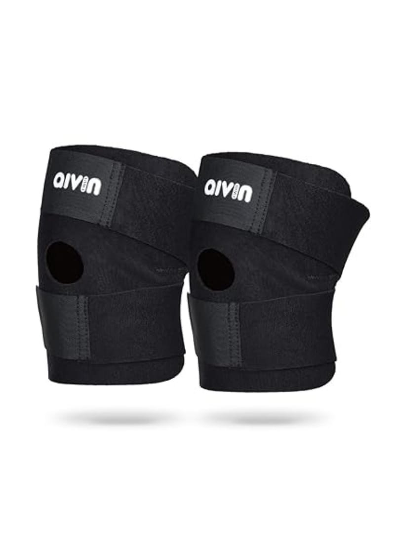 AIVIN Adjustable Knee Support (Black) Free Size