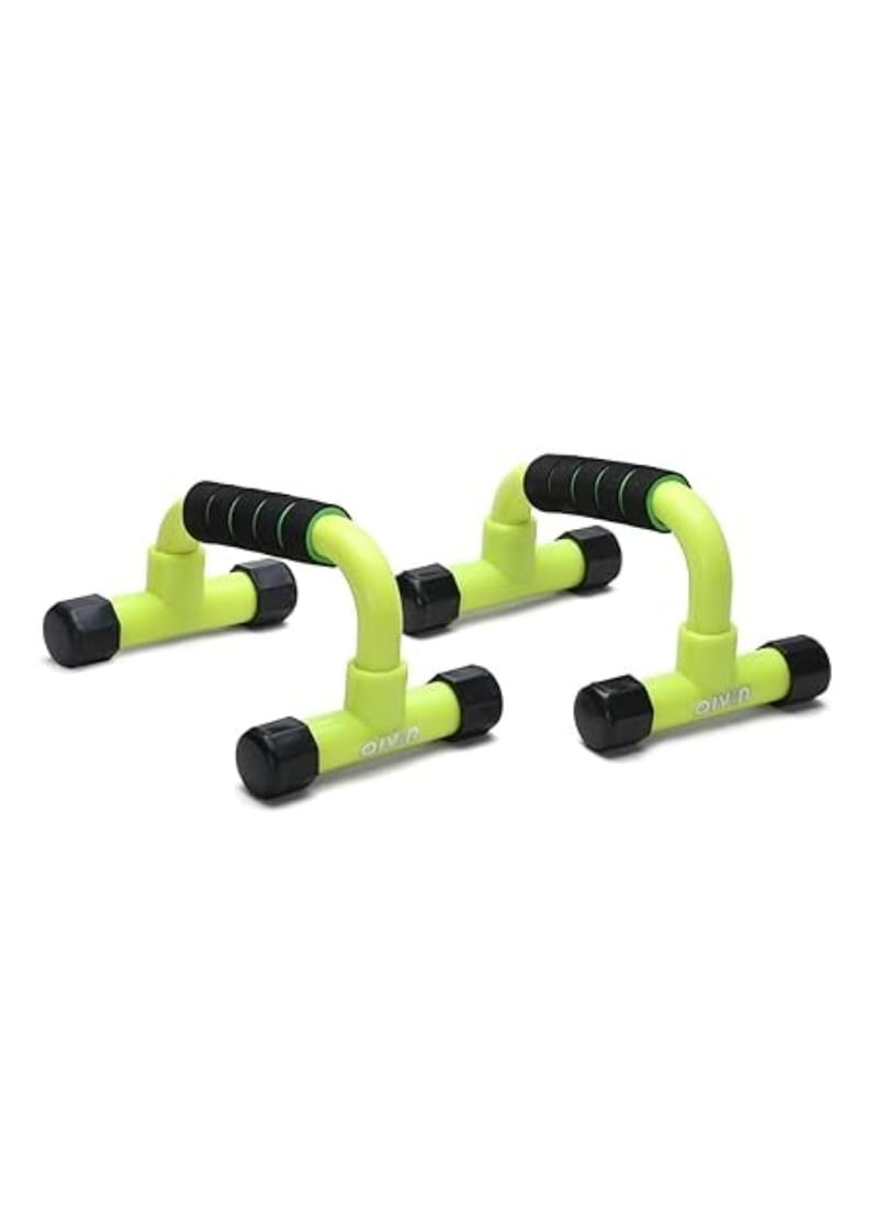 AIVIN Pro-Active Curved Push-Up Bar Home Gym Equipment for Men & Women (Green)